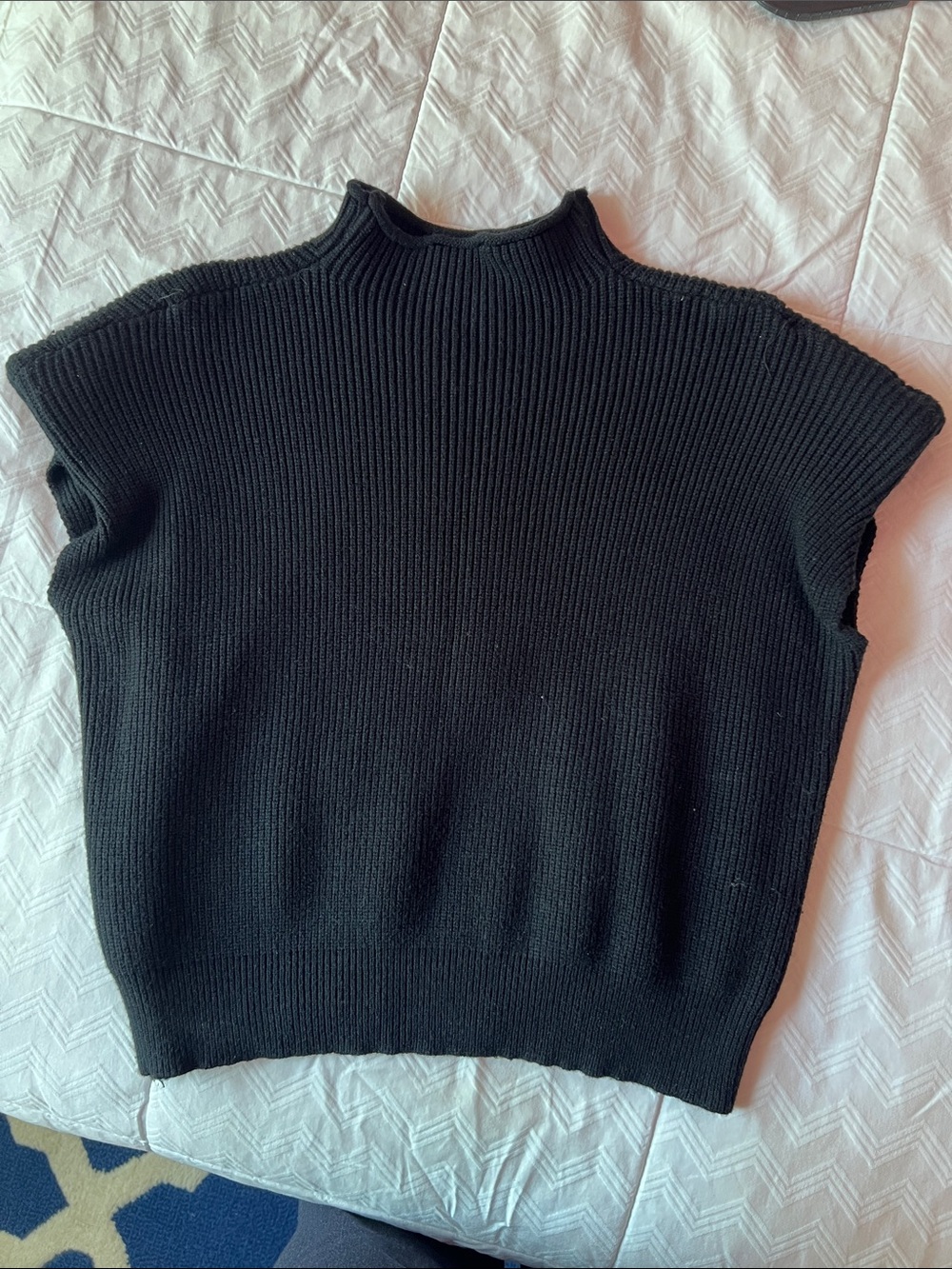 Black Mock Turtleneck Muscle Sweater